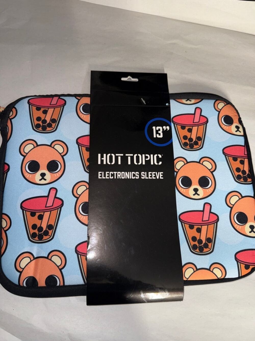 Hot Topic electronics sleeve boba bear print 13-inch devices. NWT